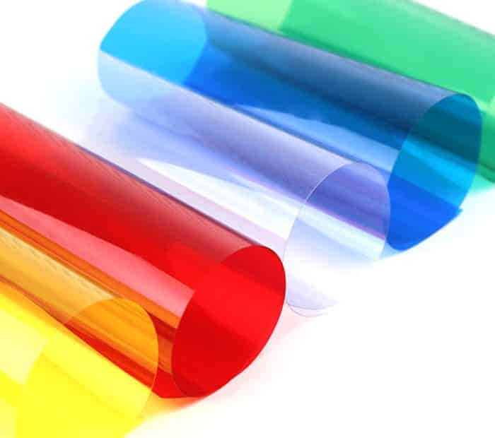 Colored Material: PET/PVC plastic sheets